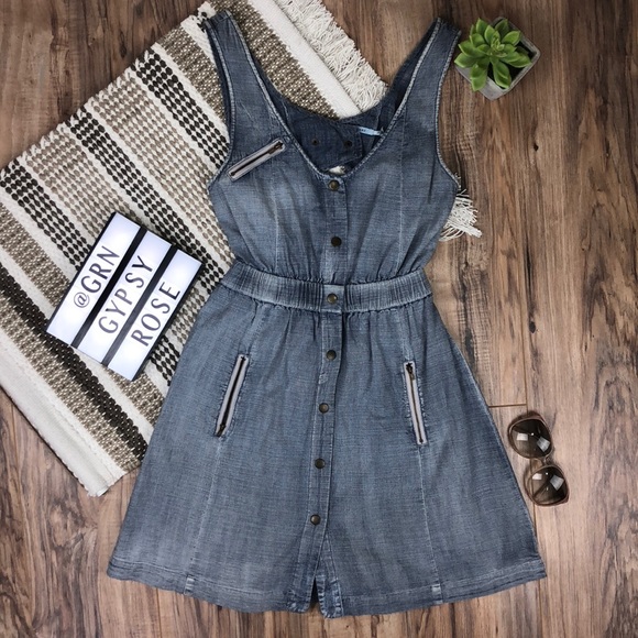 Kimchi Blue Dresses & Skirts - Kimchi Blue denim dress with cutout back